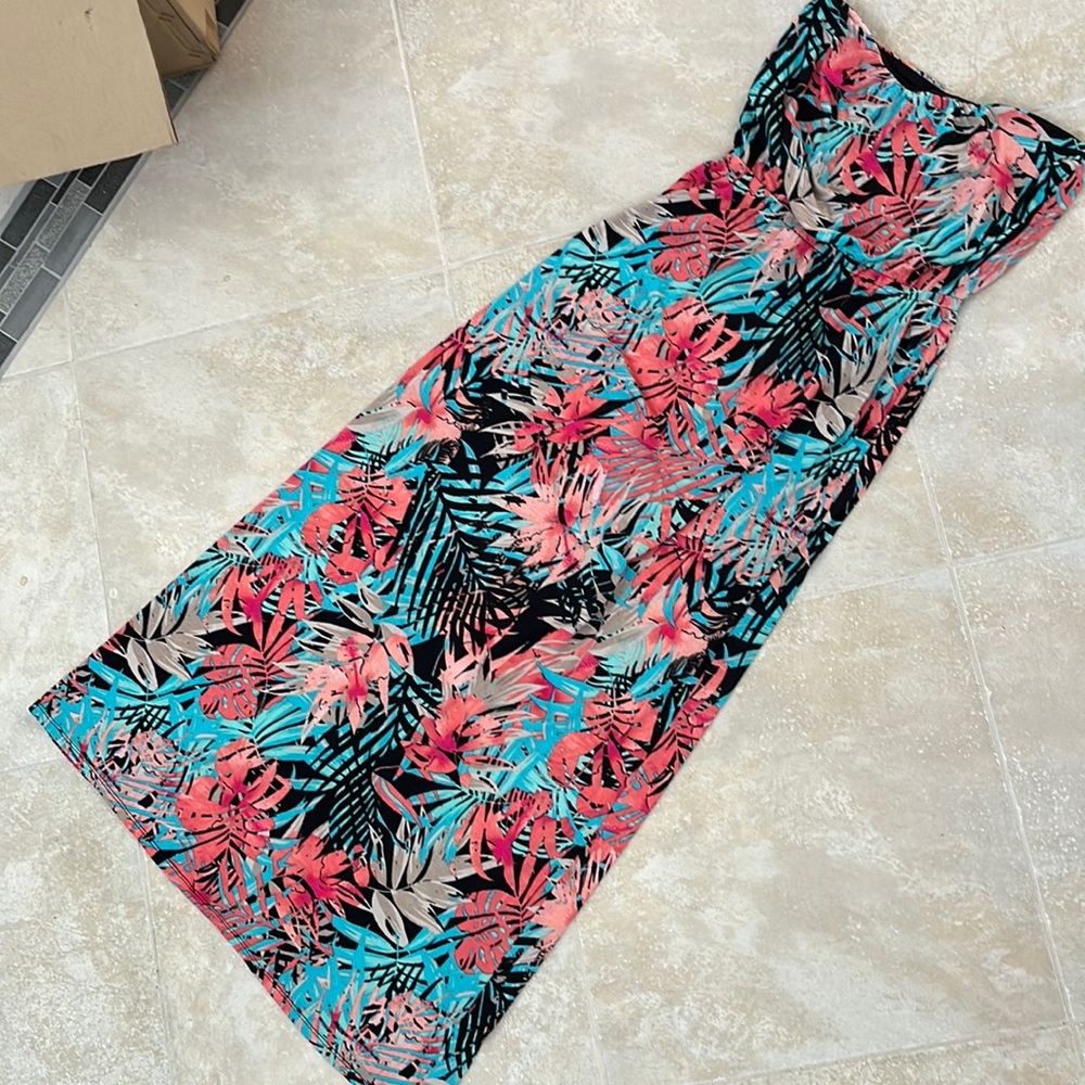Trixxi tropical print maxi dress